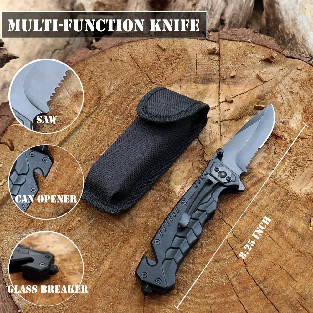 Multi Tools Survival Kit Set Outdoor Camping Travel Survival Tool First aid SOS EDC Emergency Folding Knife Survival Pen Card Blanket (2)