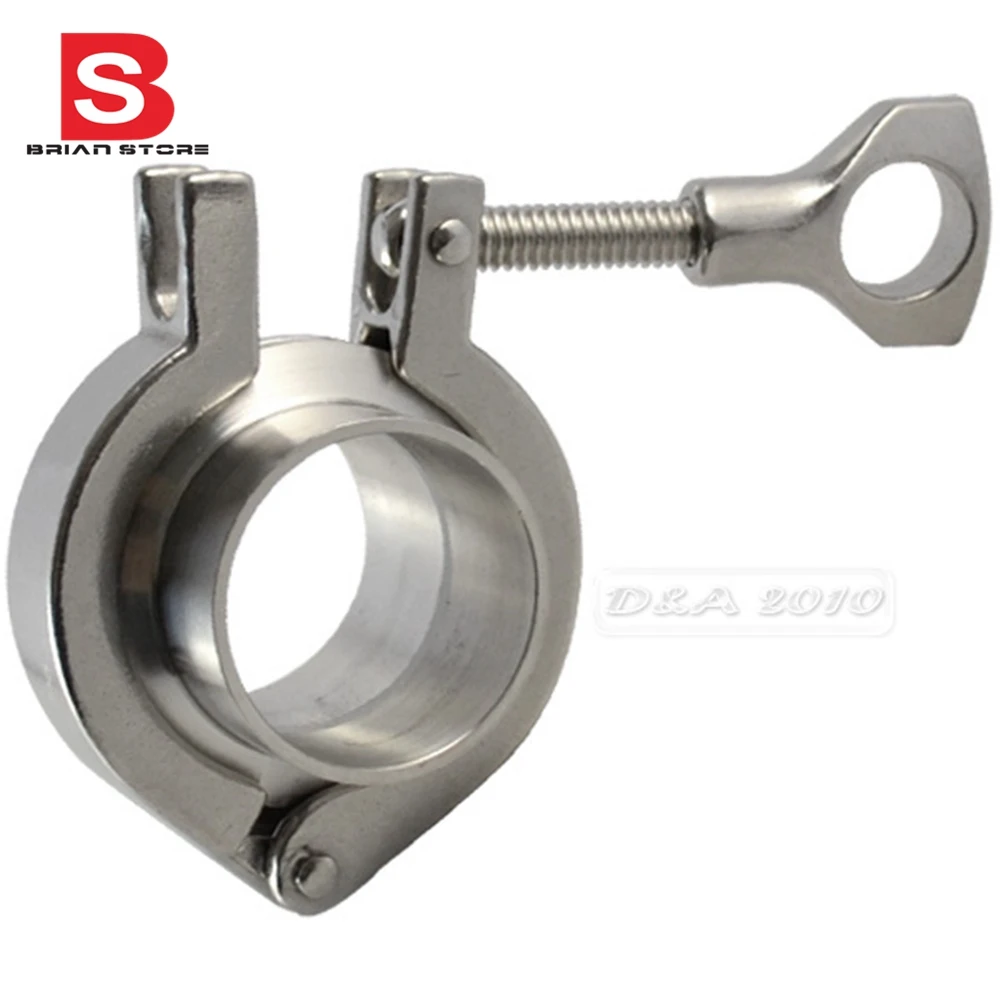 1 set 25MM 1" OD Sanitary Pipe Weld Ferrule + Tri Clamp + PTFE Gasket