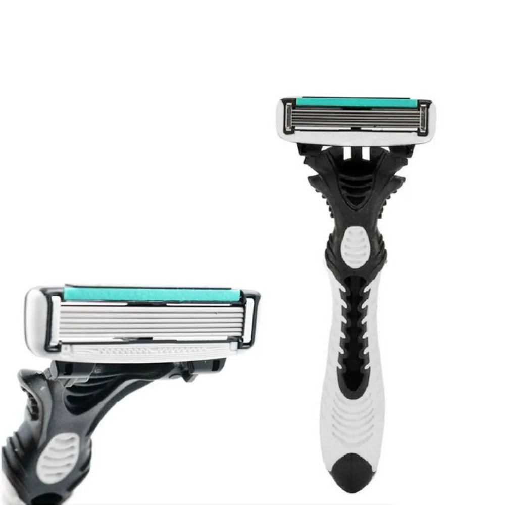 3Pcs Men Shaving Hair Blade 6 Layers Razor Manual Stainless Steel