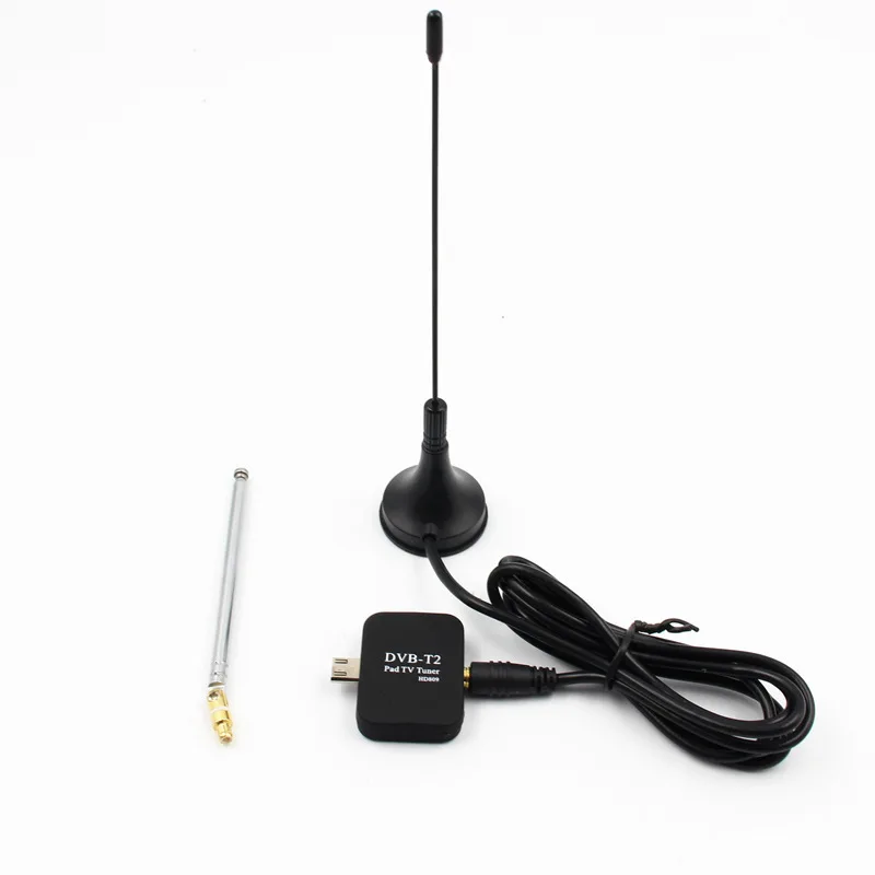 Digital DVB-T2 TV Receiver Micro USB Tuner for Android Phone or Pad with OTG DVB T2 DVB-T PAD HD TV Stick with Dual Antenna