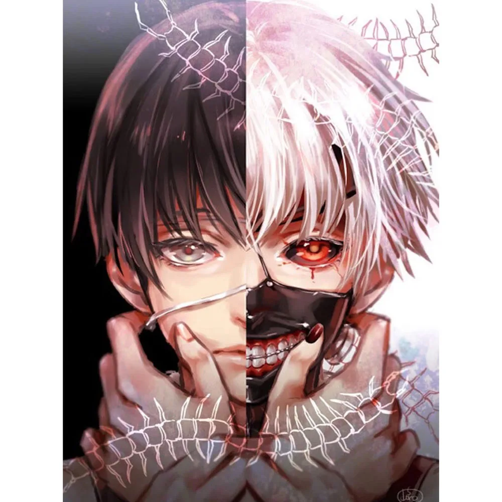 

Home Decor DIY 5D Diamond Embroidery "Tokyo Ghoul" Cross Stitch Set Abstract Oil Painting Resin Hobby Craft