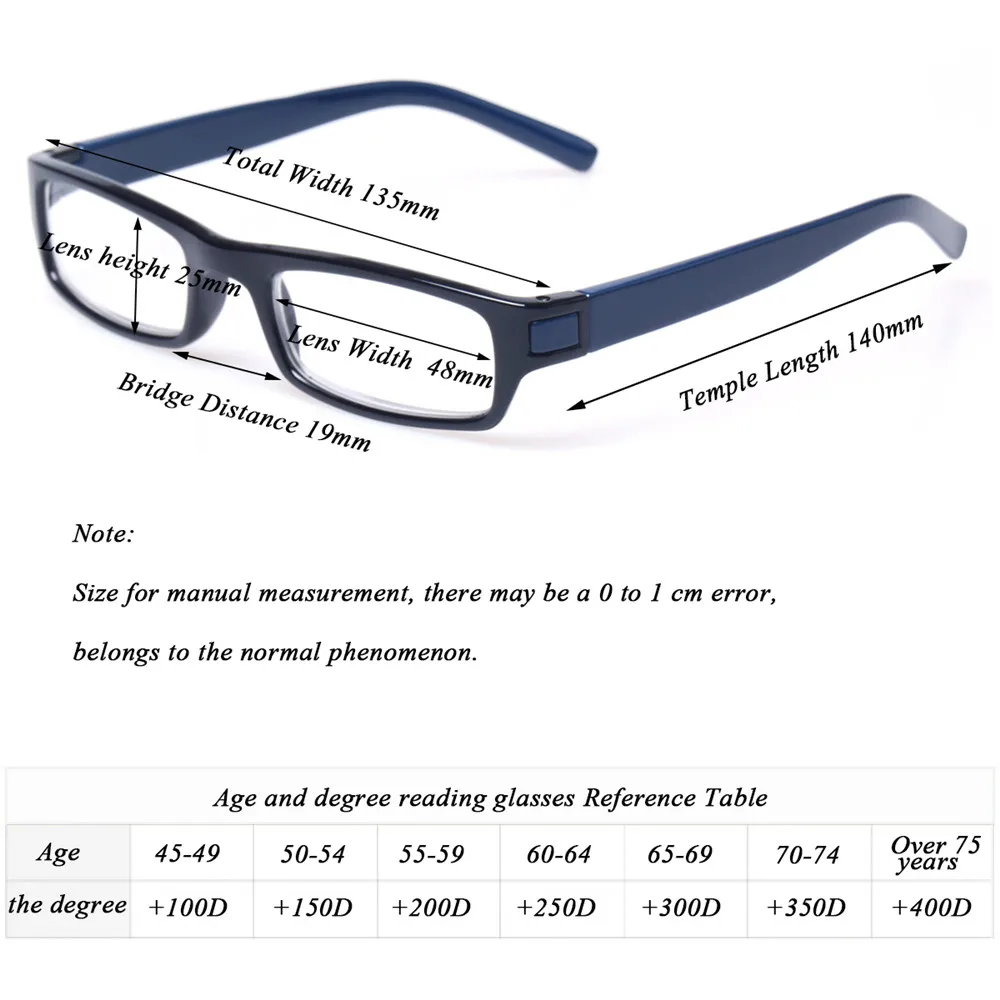 Набор из 4 очков для чтения, отличное качество, модные очки для чтения, пластиковые прозрачные линзы, очки для пресбиопии, диоптрий от 0,5 до 5,0