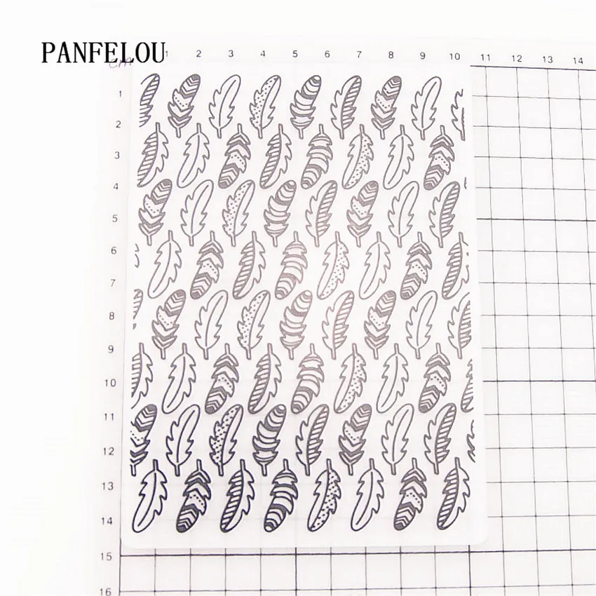 PANFELOU перо плавающие папки для тиснения пластик для скрапбукинга DIY шаблон помадка торт фотоальбом открыток