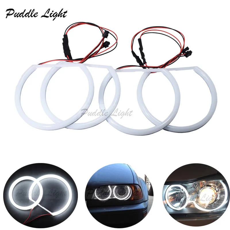 Angel Eyes Cotton Lights Car for BMW E36 E38 E39 E46 3 5 7 series Halo Ring Daytime Running DRL Headlight Auto lighting 4X131MM