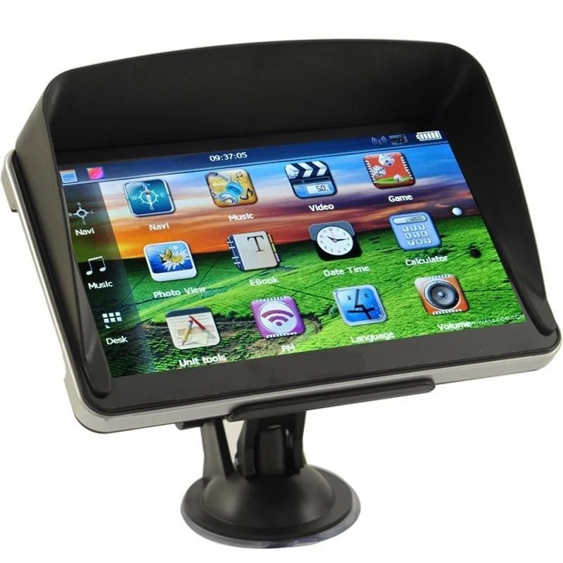 7 дюймовый автомобильный GPS навигатор 8 ГБ с FM MP3 MP4 256 Мб DDR/800 МГц подробные карты
