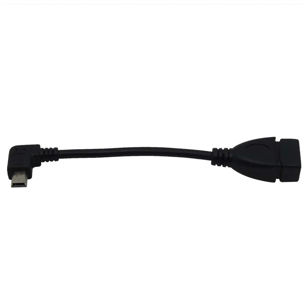 Бесплатная доставка 1 шт. правый 90 градусов Угловой USB Мини 5Pin к A/F OTG Хост кабель|mini