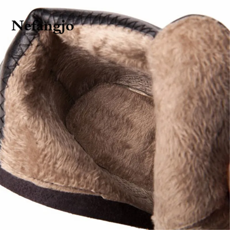 Pelliccia 2018 Nero Tenere Di Della Beige Caldo Donna Donne Cerniera Peluche Delle up Lace Nefangjo Piattaforma brown il Stivali Caviglia Moda In Alti Scarpe Tacchi Invernali PSntdx0