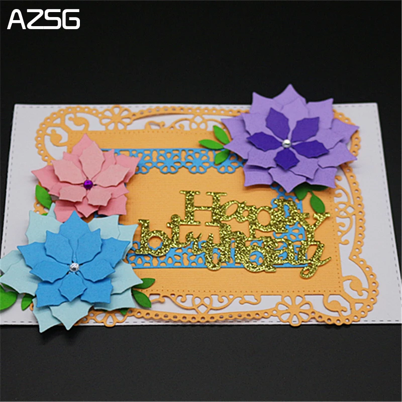 

AZSG Delicate Pattern Metal Cutting Dies for DIY Scrapbooking Photo Album Decoretive DIY Paper Card Embossing Stencial