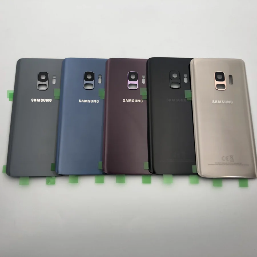 Задняя крышка батарейного отсека для Samsung Galaxy S9 G960 + G965 Plus стеклянная корпуса клей