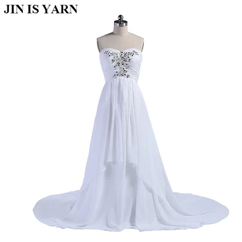 

The new package mail 2015 sexy special wedding dress marriage gauze of marriage pulling end chiffon beach wedding
