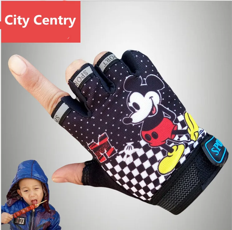 Children Road Bike Gloves Breathable Riding Half Finger