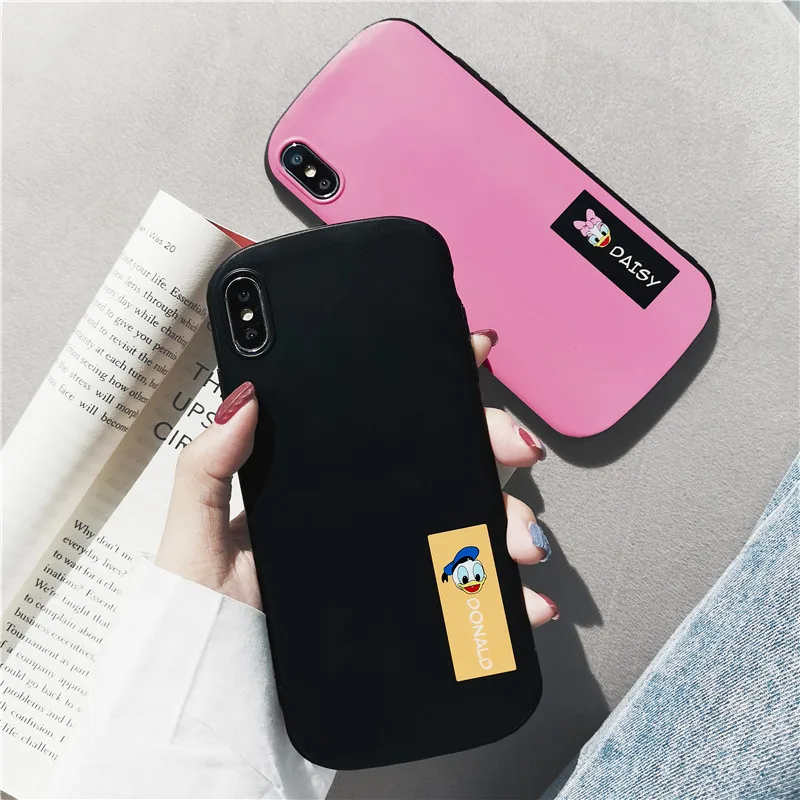

Cartoon Donald Daisy Duck Phone Case For iPhone X 8 7 Plus TPU Cartoon Soft Back Cover For iPhone 7 6s XR XS MAX Anti-knock case