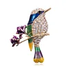 Alloy Purple Enamel Butterfly Bragonfly Bird Brooches Men And Women's Metal Rhinestone Insects Banquet Wedding Brooch Gifts ► Photo 3/5