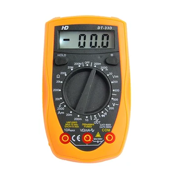

1pc Digital Multimeter Measurement Checker High Accuracy AC/DC Ohm Handheld Simple Digital Meter Multimeter For With Battery