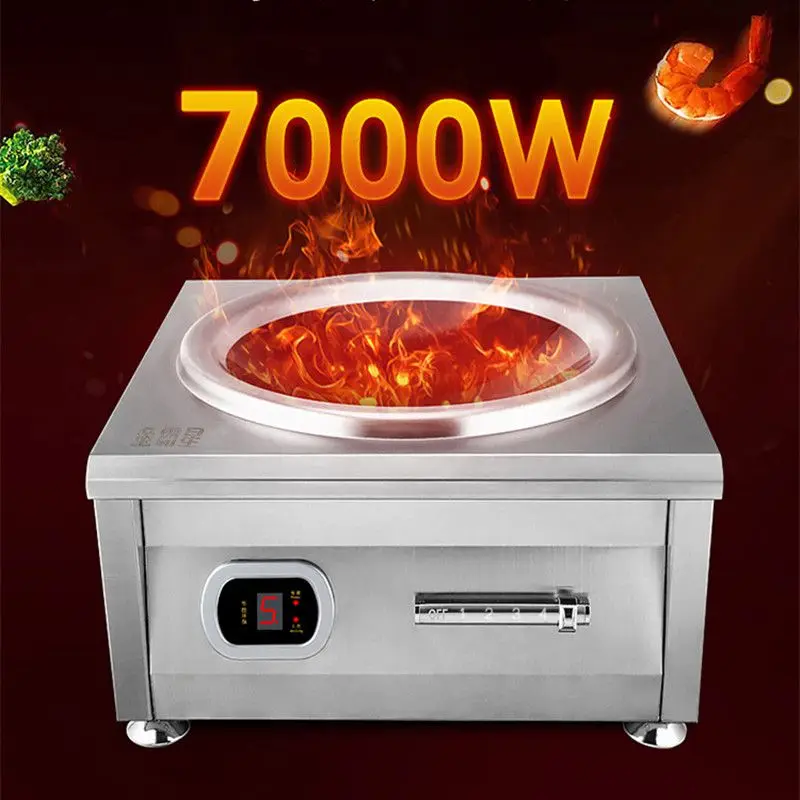 Коммерческая индукционная плита 7000W380V высокой мощности 6 кВт индукционная плита вогнутый отель