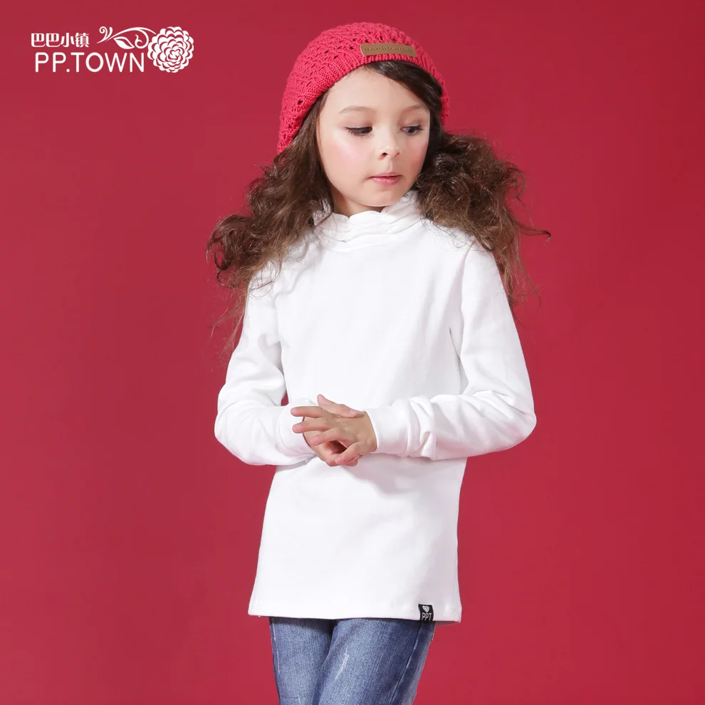 Pptown children's clothing 2013 autumn and winter female child basic