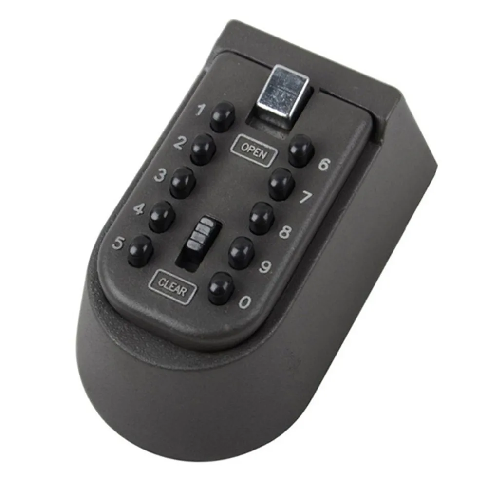 

Key Safe Box Wall Hanging Key Code Lock Thickening Iron Key Box Outdoor Wall Mount Spare Lock Holder