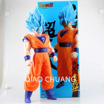 

Very Large Blue Hair Son Goku Dragon Ball Z A Martial Arts World Super Saiyan Kakarotto PVC Action Figure Model Toy G139