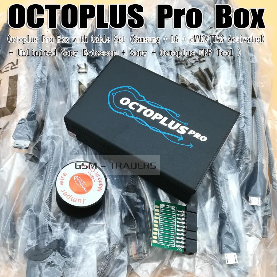 Коробка Octoplus Pro с кабелем/адаптером (активирована для Samsung + LG eMMC/JTAG неограниченная