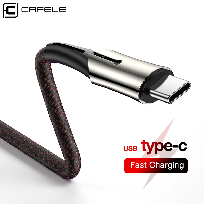 

Cafele USB Type C Cable for Samsung Galaxy S10 S9 Plus USB-C Mobile Phone Fast Charging Type-C Cable for Xiaomi 9 Redmi note 7