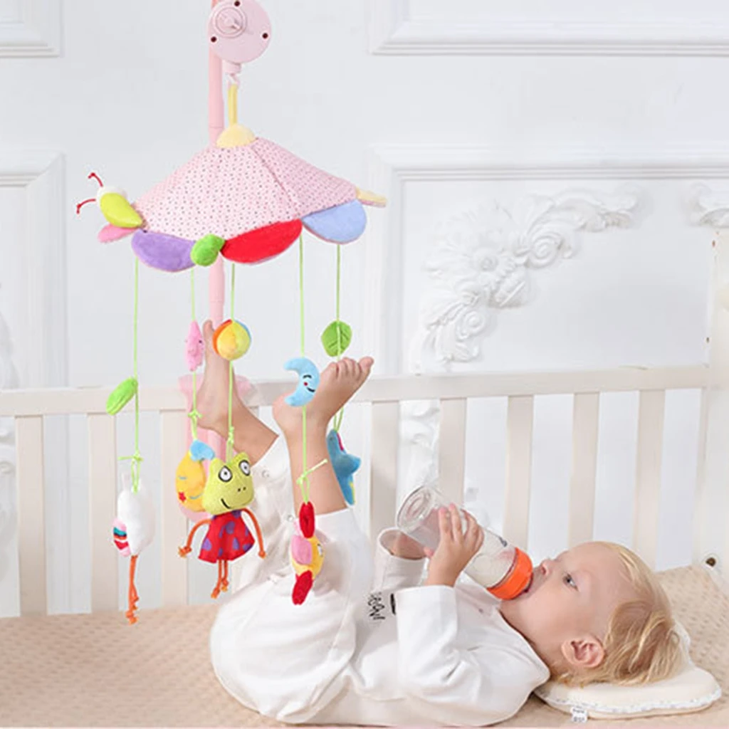 Baby Bed Bell Animal Musical Crib Mobile Hanging Rattles Kid Early Education Toys