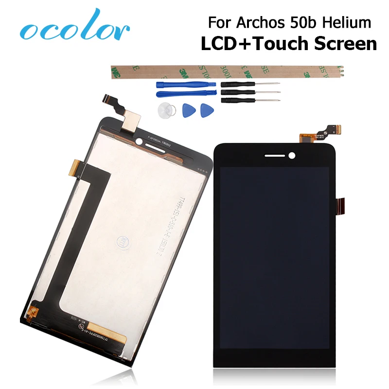 

ocolor For Archos 50b Helium LCD Display and Touch Screen Digitizer Replacement With Tools For Archos 50b Helium Phone LCD