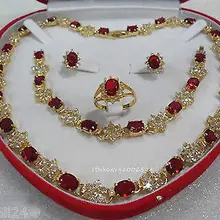 Африканские бусы комплект ювелирных изделий изящных женских украшений красный драгоценный камень серьги браслет Цепочки и ожерелья кольцо кварц fine золотые свадебные широкий королева