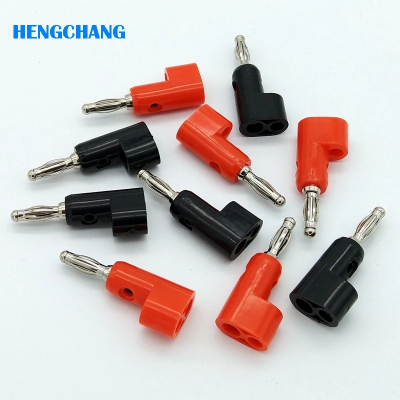 10pcs Gun type 4mm banana plug Screw Fix stackable banana connector