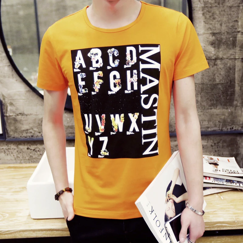 Summer New T shirt Orange Brand Clothing Banksy Anime Palace Yeezus