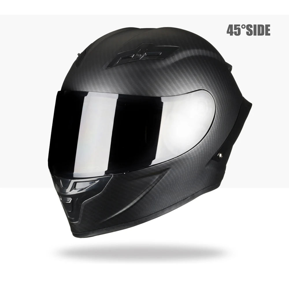 Безопасный мотоциклетный шлем с полным лицом карбоновый скоростной Casco Moto Casque