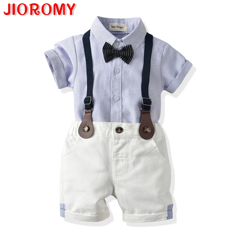

JIOROMY for baby clothes baby romper suit summer wear short-sleeved straps gentleman male baby climb clothes, the clothes