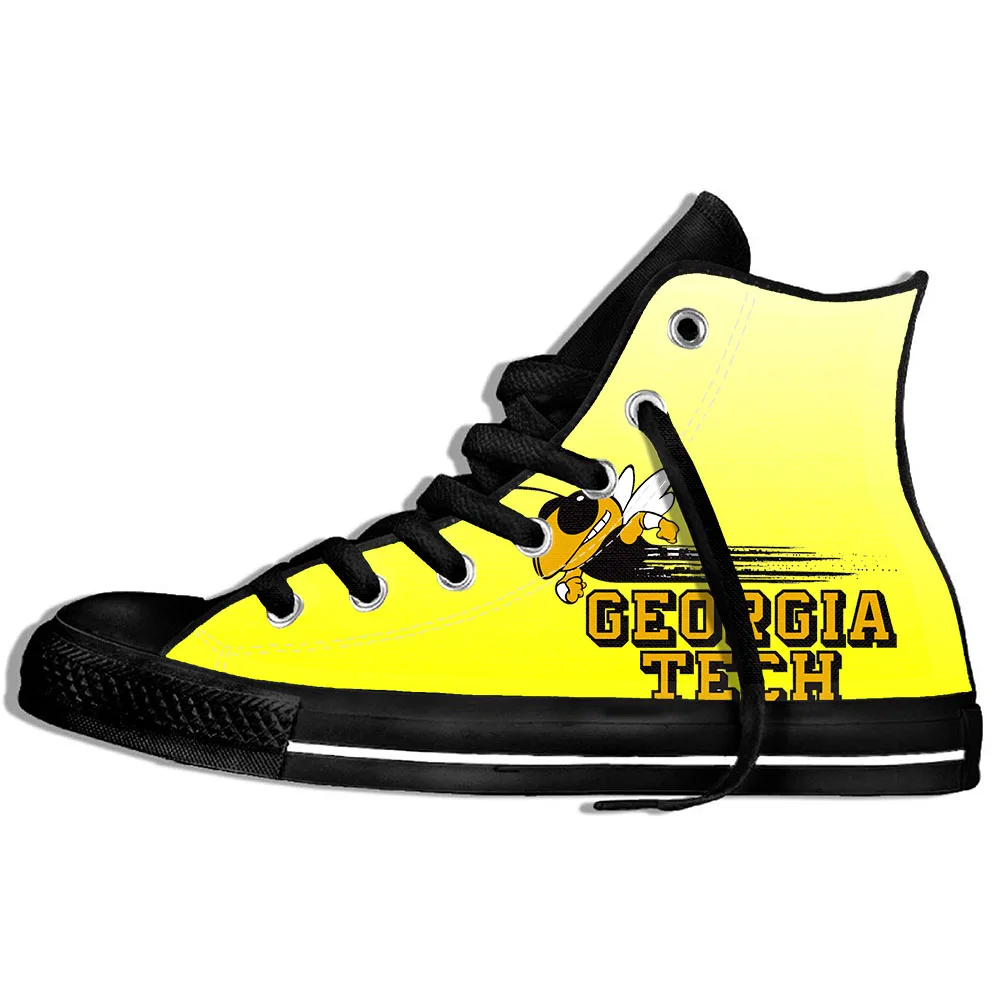 

Breathable Men's/women's Casual Shoes Georgia Tech Sneakers High Top Canvas Flat Shoes University Lightweight Shoes