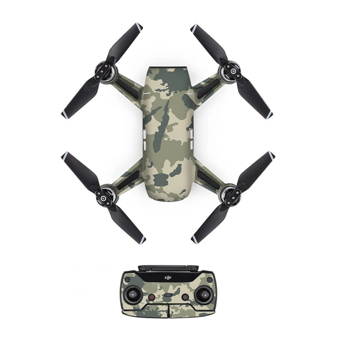 [DJS0018] фотокамуфляжная наклейка из ПВХ для корпуса дрона DJI Spark + пульты