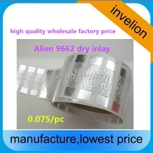 600 шт./рулон Alien 9662 метка Диапазона UHF RFID для сухая инкрустация 860-960 МГц EPC C1 G2 UHF сухая инкрустация для ISO18000-6C uhf RFID карты метка ярлык RFID наклейки
