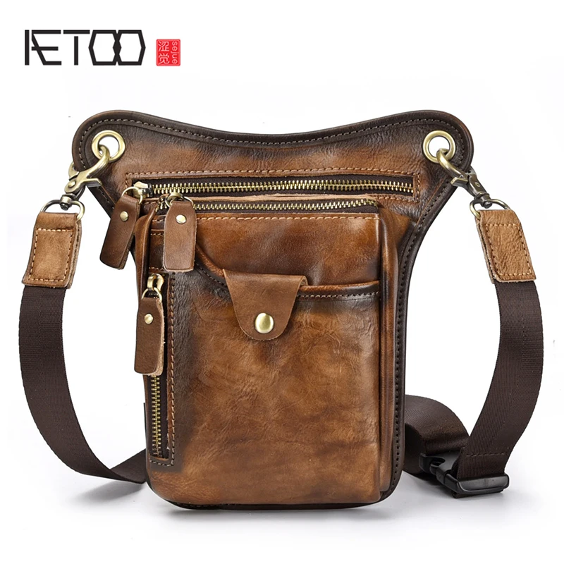 

AETOO European and American style male bag leather postman Baotou layer cowhide man shoulder crossbody bag