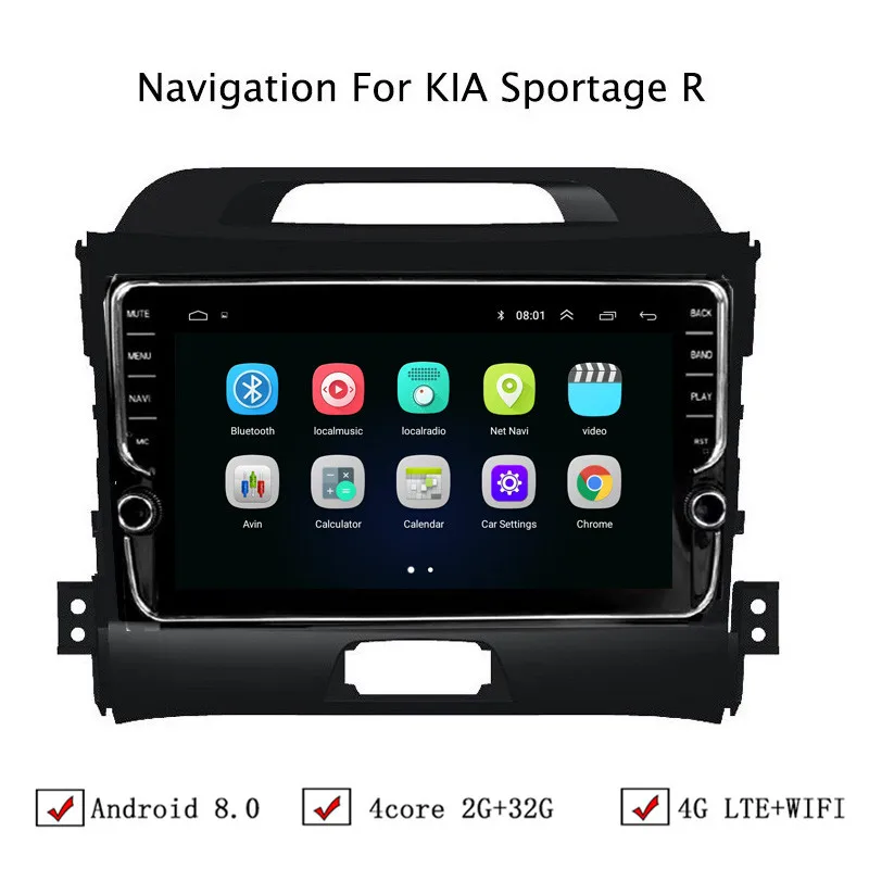 9 &quotAndroid 6 0/8 1 Автомобильная dvd навигационная система для Kia Sportage R 2010 2016