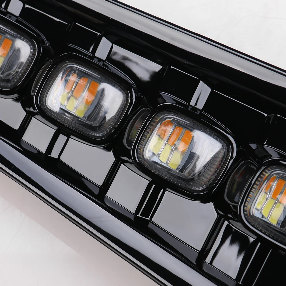 JHO светодиодный DRL w/светильник указателя поворота для Ford F150 Raptor дневной ходовой светильник Foglamp Kit грузовик аксессуары для укладки