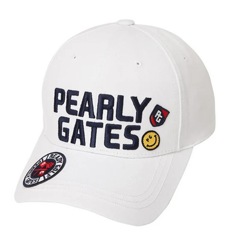 

New Adjustable GP Golf Caps Cotton Hat Outdoor Sport Smiling Face Golf Hats Cap With Pearly Gates Free Shipping