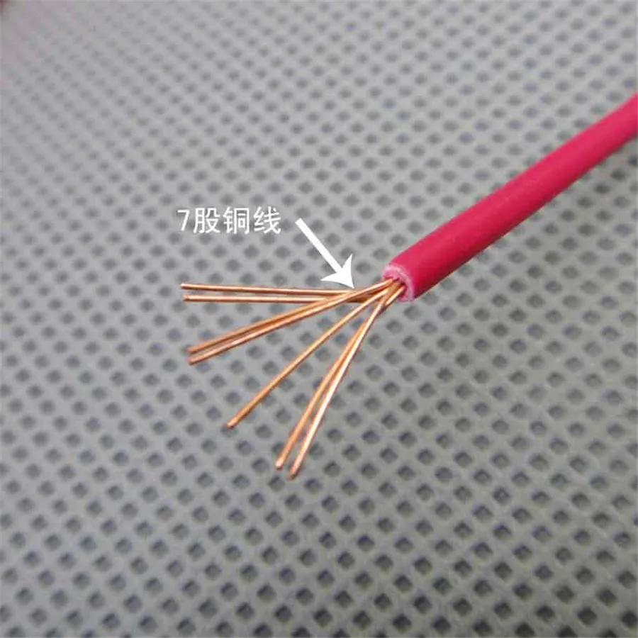 1meter/pack J355 Diameter 2mm Multi Color Conductor Model Thin Electric  Wire 450/750V Copper Core DIY Using Free Shipping Russia