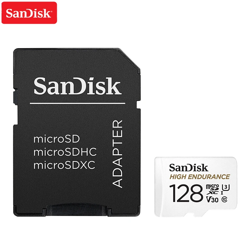 SanDisk MicroSD карта высокая выносливость карта памяти C10 V30 U3 4 K 32 GB 64 GB 128 GB 256 GB TF карты для Dash Cam домашнего видео мониторинга