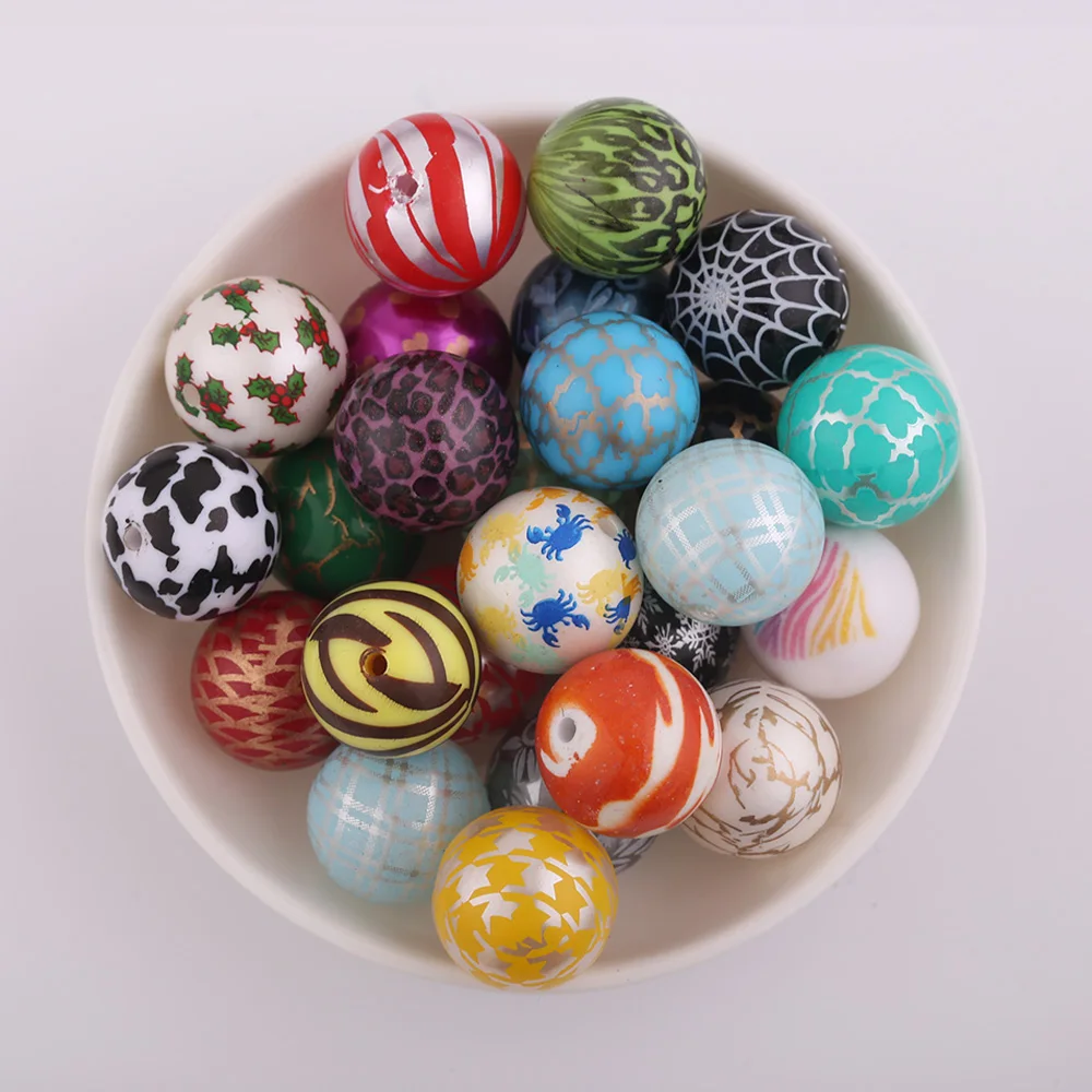 

Promotion 20MM 100Pcs/Lot Whole Print/RANDOM Mix/Jewelry Making Beads/More Designs Available