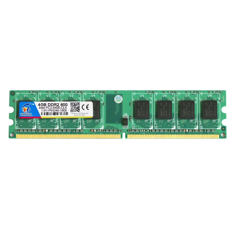 Veineda ddr2 4 Гб оперативной памяти, 16 Гб встроенной памяти, 4x4gb ddr2 800 для intel® для настольных ПК поддержка памяти 8 Гб оперативная память ddr2 667 PC2-6400 240pin