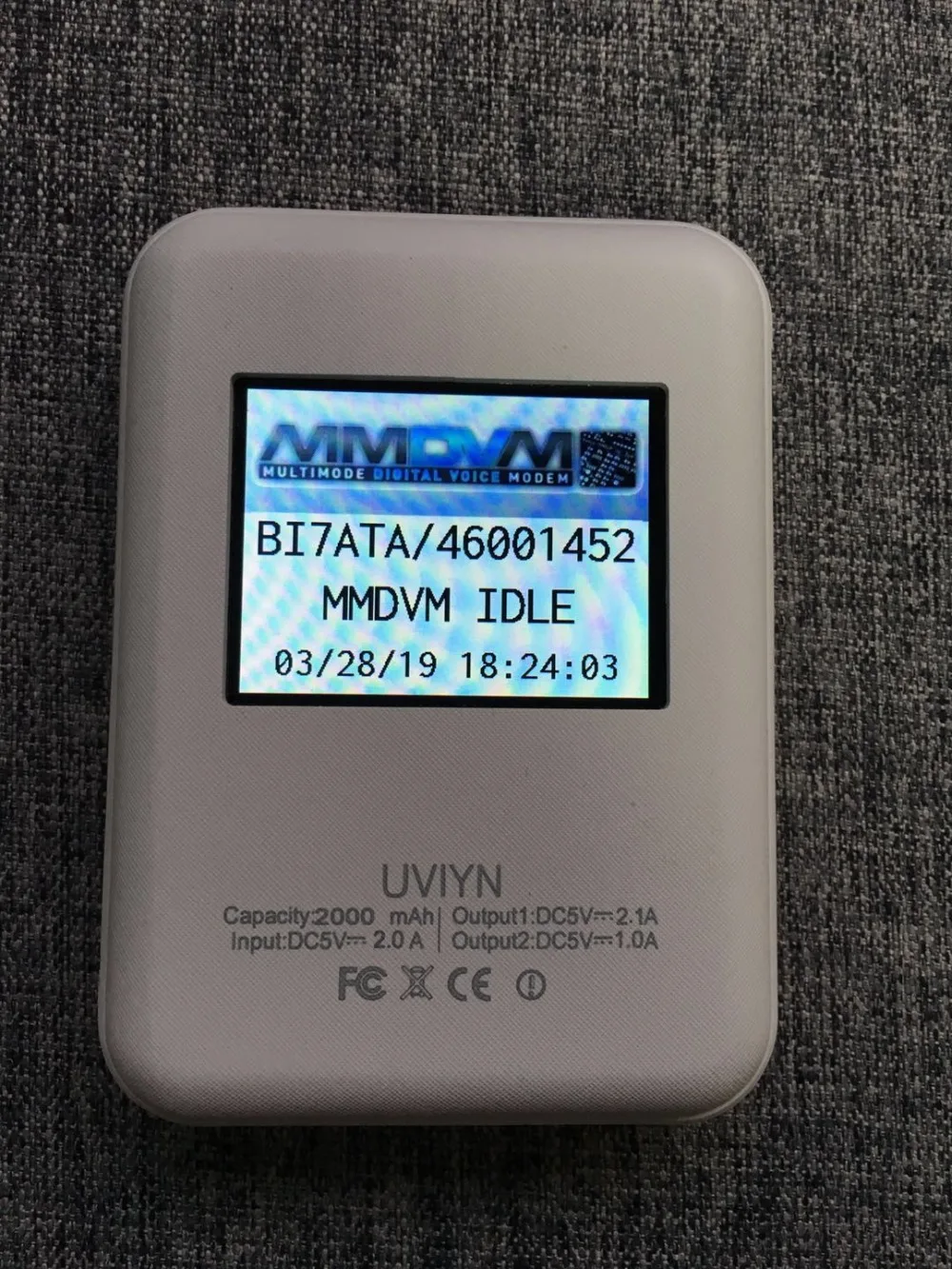 

2019 UHF/VHF + WIFI Digital Hotsopt MMDVM support DMR P25 YSF QSO inside rechargeble battery +2.2 Inch LCD