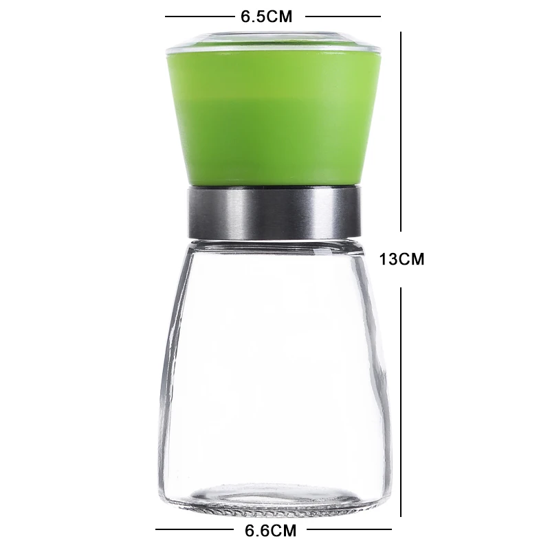 Pepper Grinder Mill Hand Manual Pepper Mill Glass Body Ceramic Core Herb Spice Grinding Muller Kitchen Accessories Cooking Tools (10)