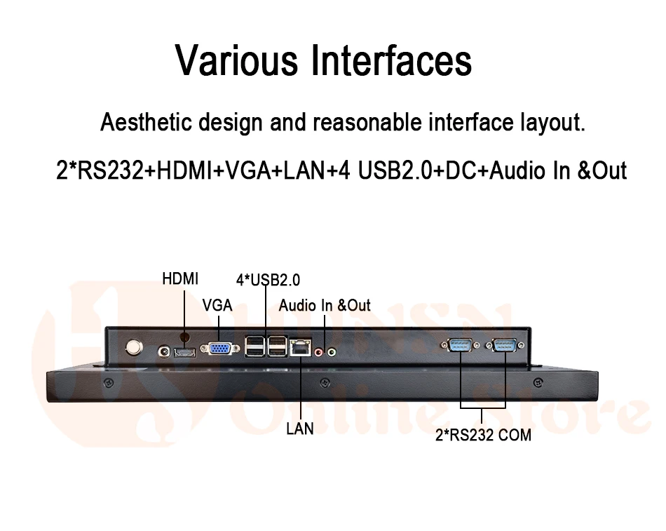 15 светодиодный Светодиодные промышленные панели ПК, Intel Core I5, Windows 7/10/Linux Ubuntu, 10 баллов емкостный сенсорный экран, [HUNSN WD08]