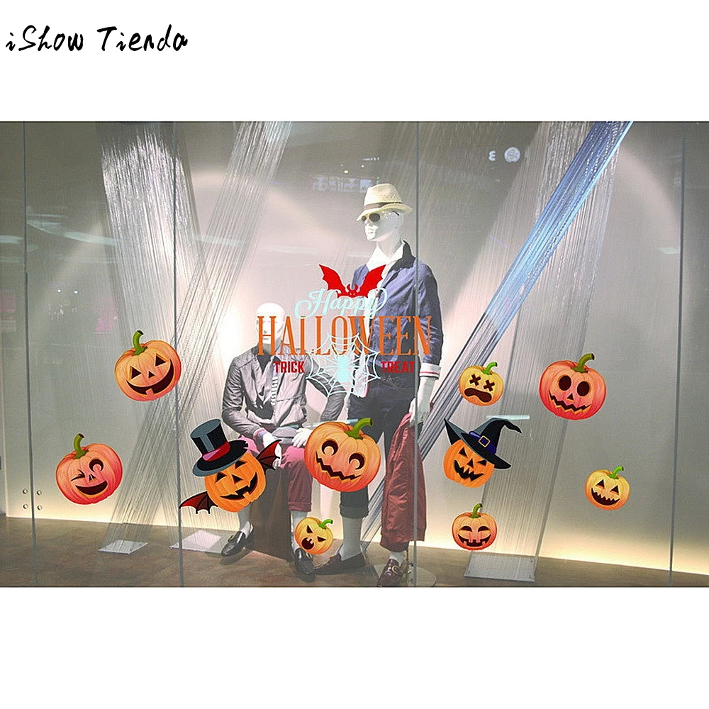 mirror window stickers halloween decorations shopping mall bar ktv static window glass paste home cartoon decoration