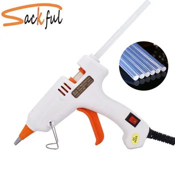20W 30W EU Plug Hot Melt Glue Gun with 5pcs 20pcs 7mm Glue Sticks Industrial Home DIY Mini Hot Guns Electric Repair Heat Tool newacalox 20w diy hot melt glue gun with 60pcs 7mm colorful adhesive hot melt glue sticks hobby knife fixed clip for hand tool