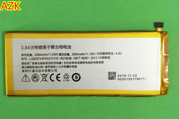 

AZK 3.8V 3000mAh Li3829T44P6hA74140 Battery for ZTE Nubia Z7 Z9 NX508J NX510J NX511J Z9 Max Plus Z9 mini smartphone battery