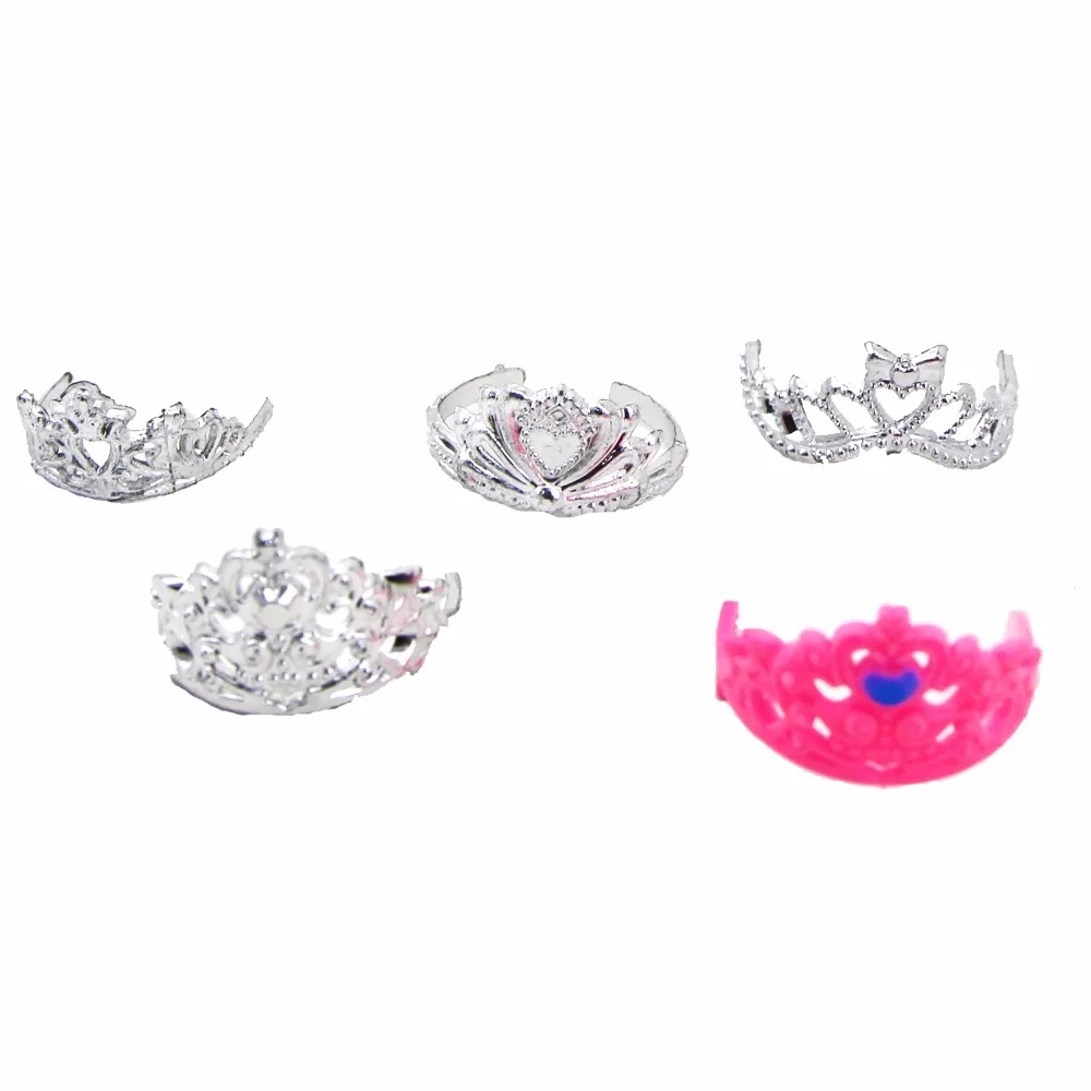 15 шт./партия = случайные 6x модные ожерелья+ 5x мини милые короны принцессы+ 4x черные очки Аксессуары для Барби Куклы детей