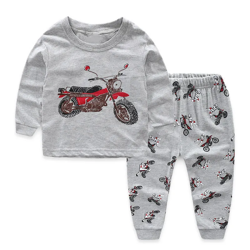 TUONXYE New Children's Autumn Pajamas Sets Baby Boy Girls Cartoon Rocket Long Sleeve Pijamas Kids Infant Cotton Sleepwear Suit pajama sets affordable	